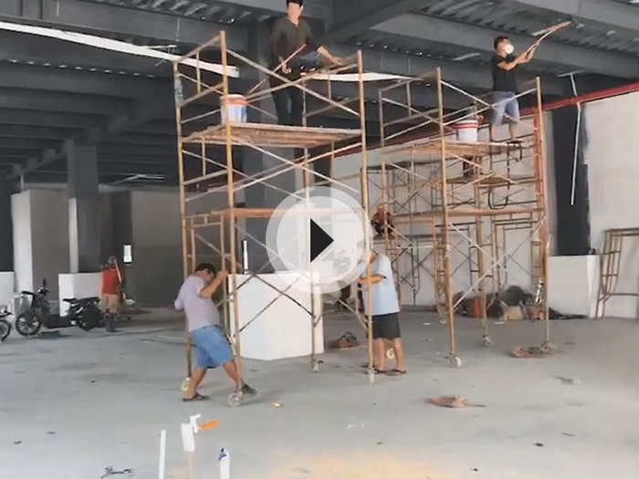 办公室设计装修施工视频